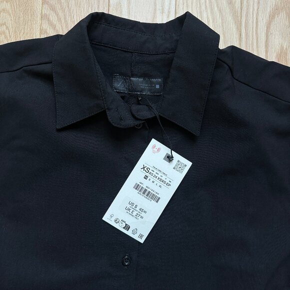 ZARA Double Layer Short Sleeve Shirt - Picture 6 of 8